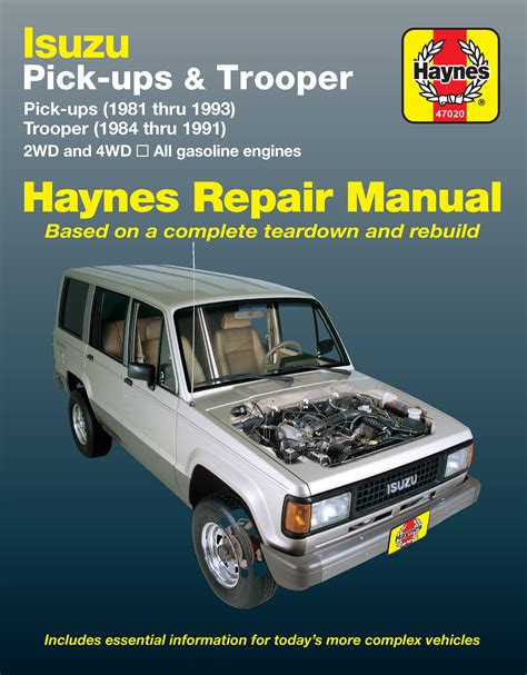 Isuzu Trooper 1984 1991 Repair Service Manual