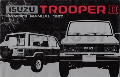 Isuzu Trooper 1987 Repair Service Manual