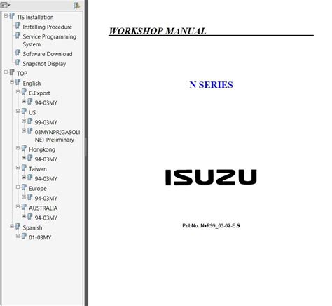 Isuzu Workshop Manual Free