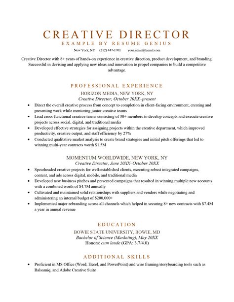 It Director Resume Template