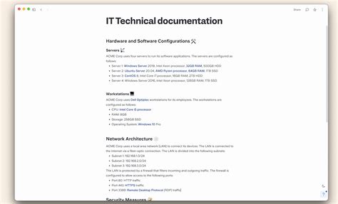 It Documentation Templates