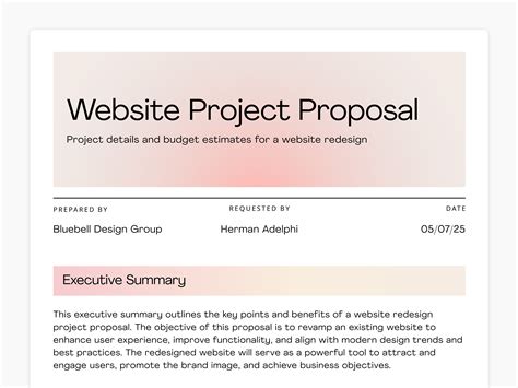 It Project Proposal Template