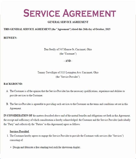 It Service Contract Agreement Template