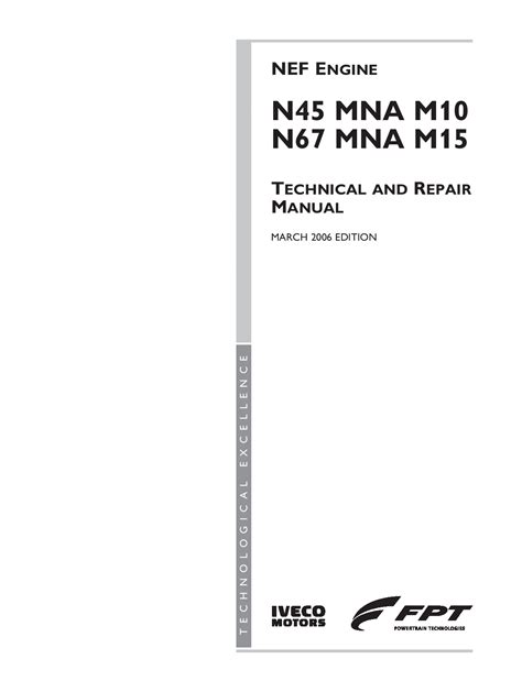 Iveco N45 Mna M10 Nef Engine Full Service Repair Manual 2006 2012