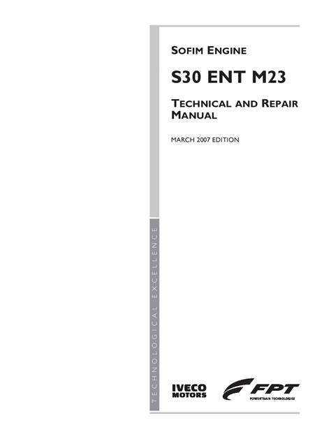 Iveco S30 Ent M23 Diesel Engine Workshop Service Repair Manual