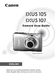 Ixus 105 Digital Camera User Manual