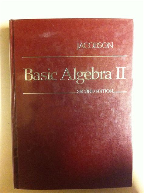 Jacobson Basic Algebra Solution Manual