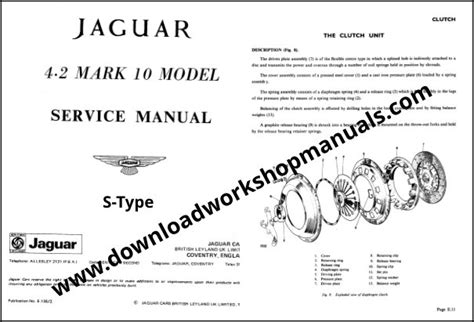 Jaguar Mk10 1960 1970 Full Service Repair Manual