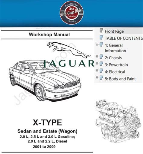 Jaguar X Type 2 0l 2 5l 3 0l Petrol Full Service Repair Manual 2001 2009