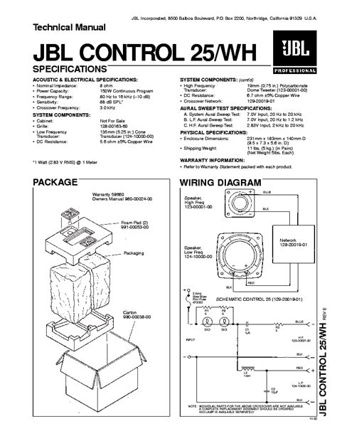 Jbl Control 25 Wiring Diagram