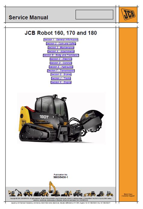 Jcb 160 170 170hf 180 180hf 180t 180thf Robot Service Repair Workshop Manual Instant Download Zip