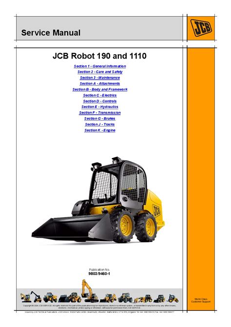 Jcb 190 1110 Robot Service Repair Workshop Manual Download