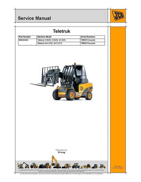 Jcb 2 0d G 2 5d G 3 0d G 4 Times 4 3 0d 4 Times 4 3 5d Teletruk Service Repair Manual Download