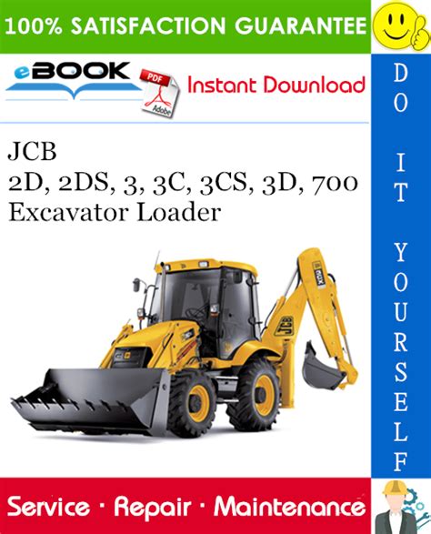 Jcb 2d 2ds 3 3c 3cs 3d 700 Excavator Loader Service Repair Manual Download