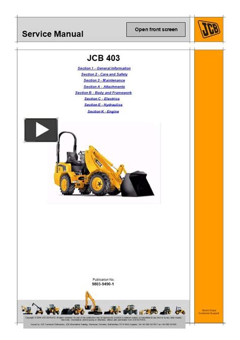 Jcb 403 Wheel Loading Shovel Service Repair Workshop Manual Instant Download