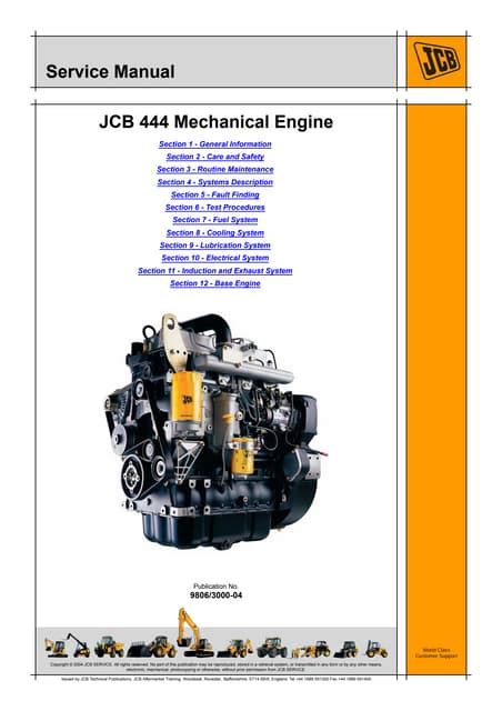 Jcb 444 Mechanical Engine Service Manual