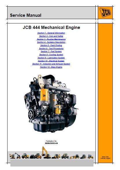 Jcb 444 Mechanical Engine Service Repair Workshop Manual Download