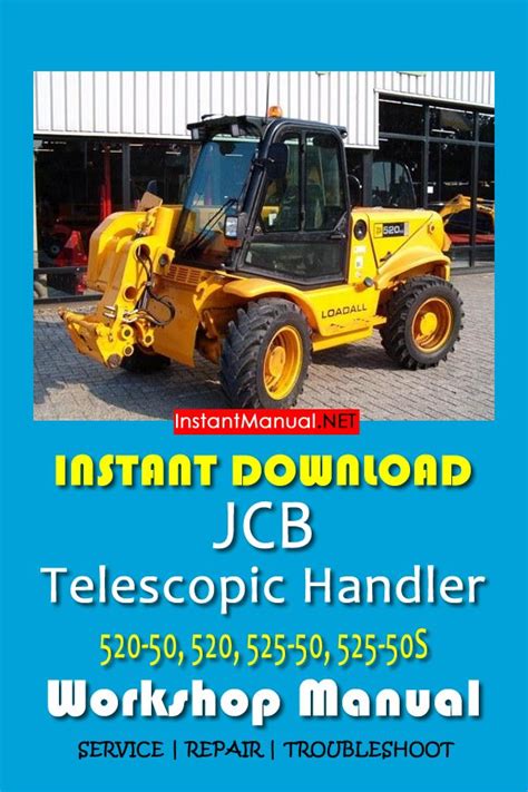 Jcb 520 Telescopic Handler Service Repair Workshop Manual Instant Download