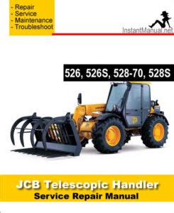 Jcb 526 526s 528 70 528s Telescopic Handler Service Repair Manual Download