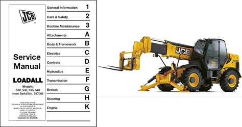 Jcb 530 533 535 540 Telescopic Handler Service Manual