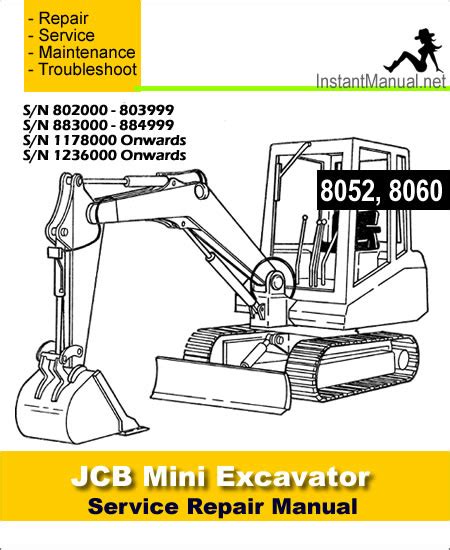 Jcb 8052 8060 Tracked Excavator Service Manual