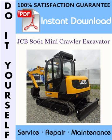 Jcb 8061 Mini Crawler Excavator Service Repair Manual Instant Download