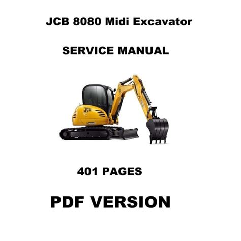 Jcb 8080 Midi Excavator Service Repair Workshop Manual Download