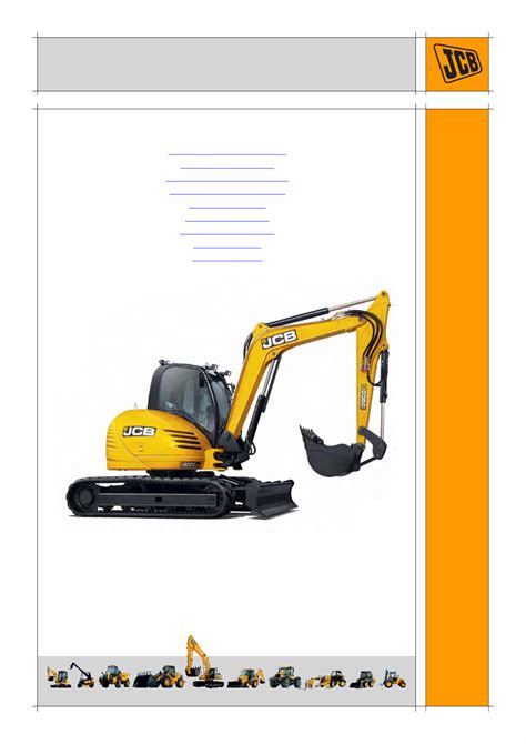 Jcb 8085 Midi Excavator Service Repair Workshop Manual