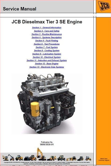 Jcb Dieselmax Tier3 Se Diesel Engine Service Repair Manual