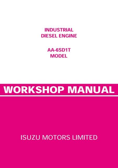 Jcb Isuzu Engine Aa 6sd1t Service Repair Workshop Manual Download