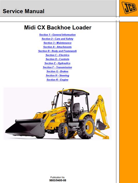 Jcb Midi Cx Backhoe Loader Service Manual