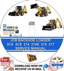 Jcb Service 3cx 4cx 214 214e 215 217 Backhoe Loader Manual Shop Service Repair Book 3