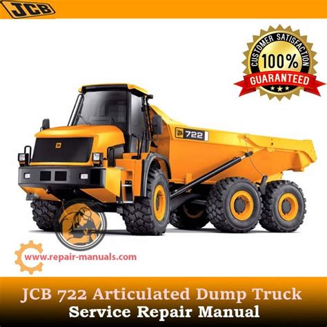 Jcb Service 722 Articulated Dump Trucks Manual Adt Shop Service Repair Book