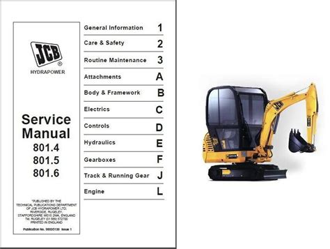 Jcb Service 801 4 801 5 801 6 Mini Excavator Manual