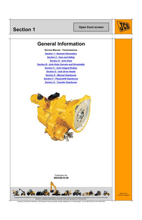 Jcb Transmission Service Manual Jcb Complete Workshop Service Repair Manual