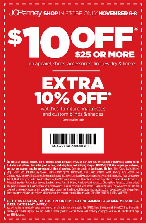 Jcp Coupons $10 Off $25 Printable