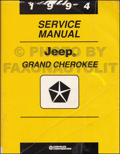 Jeep Cherokee 1994 Factory Workshop Repair Service Manual