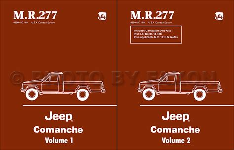 Jeep Comanche 1988 Factory Service Manual