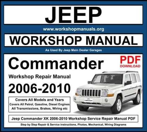 Jeep Commander 2006 2010 Workshop Repair Service Manual Pdf