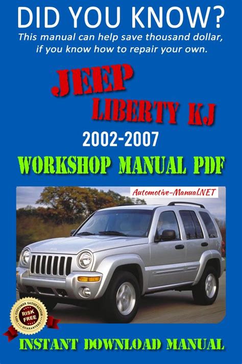 Jeep Liberty 2006 Kj Workshop Service Repair Manual Fsm