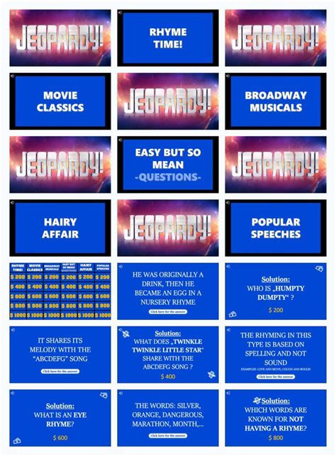 Jeopardy Powerpoint Template Google Slides