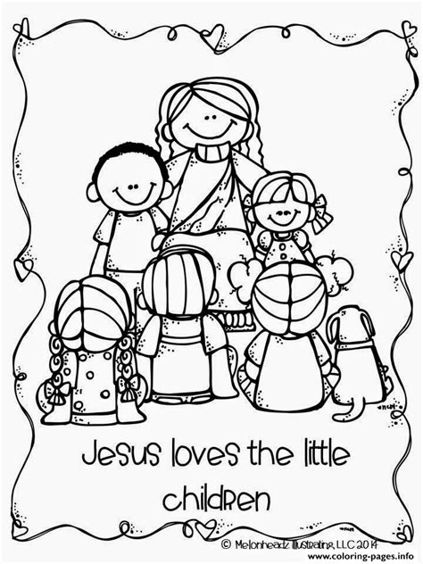 Jesus Loves The Little Children Coloring Page