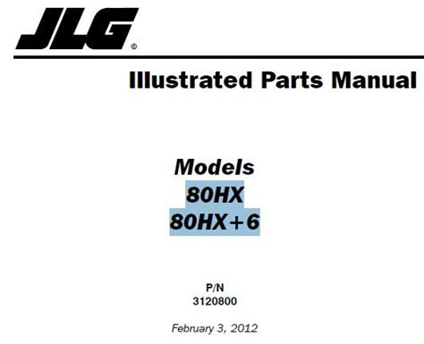 Jlg 80hx 80hx 6 80hx Workshop Service Repair Manual Download