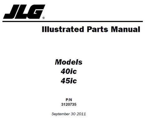 Jlg Boom Lifts 40ic 45ic Service Repair Workshop Manual Download P N 3120734