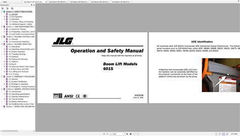 Jlg Boom Lifts 601s Service Repair Workshop Manual Download P N 3120746