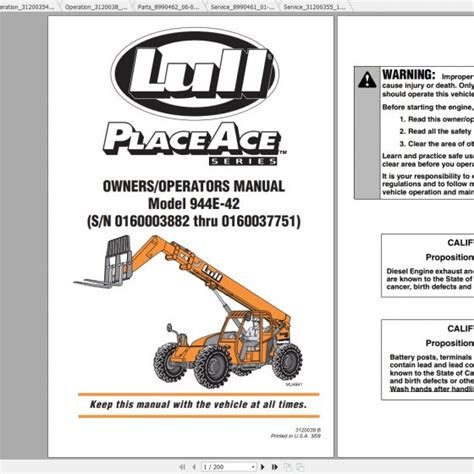 Jlg Lull Telehandlers 644b 6k 844c 8k 1044c 10k Ansi Factory Service Repair Workshop Manual Instant Download P N 10709790