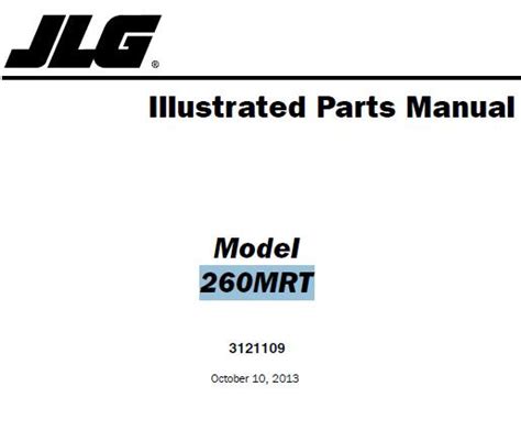Jlg Scissor Lifts 260mrt Service Repair Workshop Manual Download P N 3121108