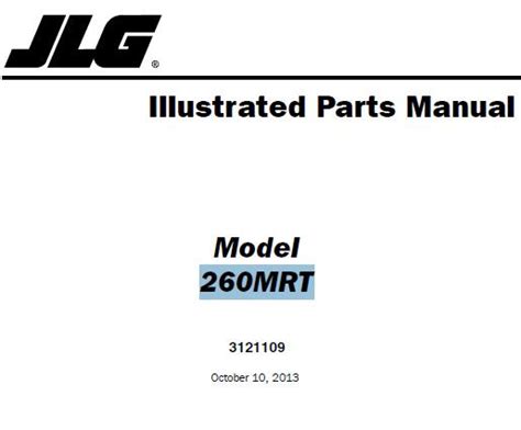 Jlg Scissor Lifts 260mrt Service Repair Workshop Manual Download P N 3121108