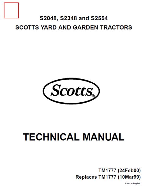 John Deere Scotts S2048 S2348 S2554 Yard Garden Tractor Service Technical Manual Download