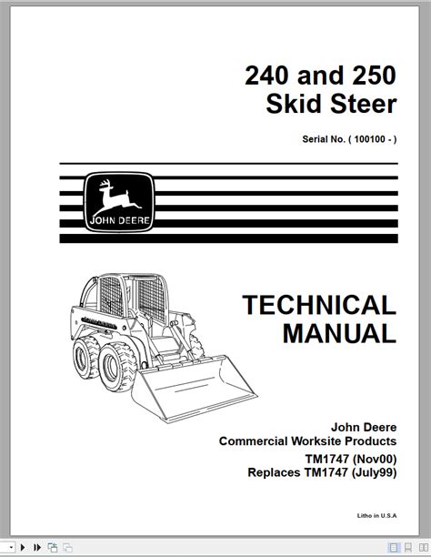 John Deere Skid Steer 250 Service Manual